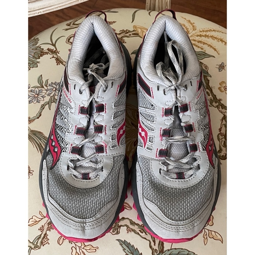 Saucony Excursion TR13 Trail Running Shoes Sneakers Grey Pink Size 8.5 - Picture 2 of 15